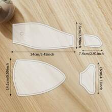 4pcs Tempat Pensil Hiu Lucu, Templat Jahit DIY, Kantong Ritsleting Mulut Hiu, Templat Quilted, Templat Kerajinan Transparan untuk Menjahit, Kerajinan Tangan dan Proyek, Templat Kerajinan | Desain Menarik | Templat PET - Klasik - View 2