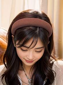 3件組女款極簡純色髮帶 - 彩色 - 查看 2