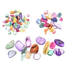 100g Colorful Asymmetric Seashell Pieces, Natural Shell Confetti &Craft Supplies For DIY Art, Resin Jewelry, Vase Filling, Wedding Decor, Beach Themed Party - Shell - View 5