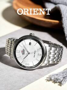 Orient Men's Contemporary Auto Watch, White Sunray Dial Roman Numerals Steel Bracelet Sapphire Crystal 50M WR RA-AC0J11S10B - Silver - View 2