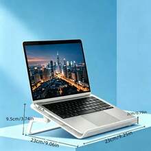 1pcsLarge Capacity Iron Mesh Notebook Riser, Hanging Cooling Computer Stand – Say Goodbye To Overheating, Desktop Office Laptop Shelf, Perfect Holiday Gift, World Cup Streaming Riser, Suitable For Multiple Scenarios Like Desks, Bedrooms, And Offices - View 6