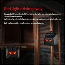 Solar Powered Animal Repellent, Waterproof Predator Eye Nighttime Animal Deterrent Device With Red LED Light, Large Coverage Outdoor Repellent Equipment, Effectively Scaring Away Rabbits, Mice, Squirrels, Deer, Foxes, Wild Boars, Birds, Suitable For Gardens, Farms, Villas - Multicolor - View 11