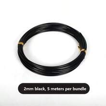 2mm X 5m Gold/Silver/Black Plated Flexible Craft Metal Wire, Suitable For Jewelry Making, Beading And DIY - 1 Roll Gold - View 3