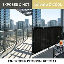 Pembatas Privasi Taman, Penutup Pagar Balkon Tahan Banting, Kain Pelindung UV 90%, Dilengkapi Tali dan Pengikat, Tahan Sobek, Mudah Dipasang, Cocok untuk Taman, Balkon, Teras - MultiWarna - View 5
