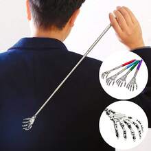 1/4pcs Adjustable Stainless Steel Telescopic Back Scratcher, Ergonomic Handle Design, Cool Claw, 6 Colors Random 4 Colors Shipped, Portable Back Scratcher Tool - Itchy Scratcher - View 4