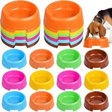 Wholesale Practical Plastic Pet Bowls, Candy Color Round Single Bowl, Cat & Dog Food Dishes, Pet Feeding Utensils - Random Color - View 4