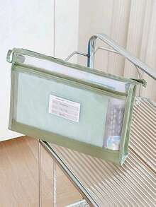 2026 New Solid Color Mesh File Bag, Modern Minimalist 100% Polyester Rectangular A4 Double Layer Large Capacity Zipper Handbag, Subject Classification File Organizer Folder Backpack, Suitable For Primary And Secondary School Students Exam Paper Organization Back To School Season - A - View 5