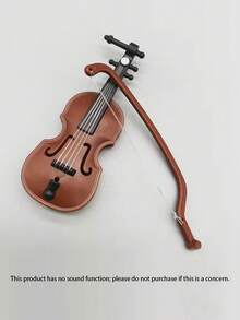Mini Violin - Fully Scaled Down Version Of Standard Size Stringed Instrument, Suitable For Beginners And Collectors | Realistic Mini Violin For Practice, Performance And Educational Use (Durable Small-Scale Violin) - Multicolor - View 5