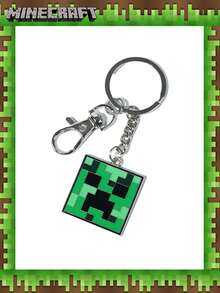 Microsoft Minecraft 1PC  Officially Licensed Alloy Keychain With Pixelated Enamel Pendant Durable Metal Bag Accessory Ideal Collectible Gift For Gamers - Multicolor - View 15