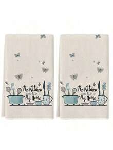 2 piezas Paños de cocina con estampado de mariposa, toallas de microfibra superabsorbentes y modernas, paños de cocina para cocinar, hornear, tomar el té, paños de lavado, toallas de mano, extremadamente suaves y muy absorbentes, decoración de cocina, regalos para vecinos, regalos para mamá, regalos de cumpleaños, regalos de inauguración de la casa para amigos, accesorios de cocina, artículos de primera necesidad diaria - Multicolor - Ver 10