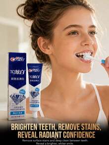CREST Gleam White Dual-Action Toothpaste 170g, 3pcs Lime Fresh Scent, Stain Removal & Whitening, Deep Cleaning, Long-Lasting Freshness, Daily Oral Care - 3D炫白雙效去漬白牙膏* - 查看 2