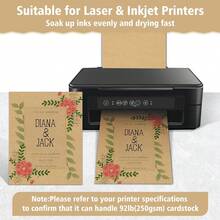 25 Sheets Brown Cardstock 8.5 X 11, 92lb/250gsm Kraft Card Stock Paper, Heavy Cardstock Printer Paper For Invitations, Scrapbooking, Crafts, DIY Cards - 1 - View 5