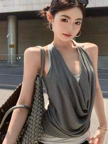 Women Tops - Grey - View 2