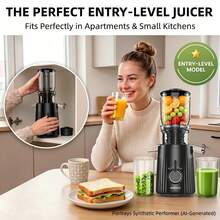 celiberry Cold Press Juicer Machines, Compact Small Slow Masticating Juicer With Large Feed Chute Fit Whole Fruits & Vegetables, Easy Clean In 60S Without Brush, 99% Pure Juice Yield, 250W Quiet Juice Extractor , Kitchen Appliance For Holiday Gift - US A Type Plug(110-127V) - View 10