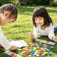 1 Set Wooden Letter Spelling Board Game, Picture-To-Word English Literacy Learning Toy For Toddlers, Letter Matching Hand-Eye Coordination Training Educational Tool - Multicolor - View 2