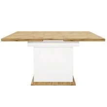 Telescopic Dining Table (110-140 X 80 Cm), Folding Kitchen Table For 4 To 6 People, Extendable Table, Space-Saving Table, For Kitchen And Living Room, Minimalist Design With Cupboard Doors, Black - 白色 - 查看 6