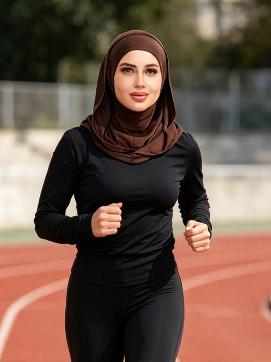 1pc Convenient Breathable Instant Sports Hijab For Modest Muslim Women - Multicolor - View 1