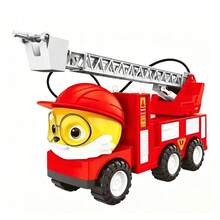 Multifunctional Cartoon Water Spraying Fire Truck, Inertia Powered No Battery Required, Liftable Ladder 360 Degree Rotation, Parent-Child Role Play Fire Rescue Game, Exquisite Birthday New Year Holiday Gift. - Multicolor - View 10