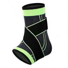 Adjustable Strong Compression Knitted Ankle Sleeves, Suitable For Daily Sports And Fitness, Protect Ankle Joints, Unisex - Black - View 1