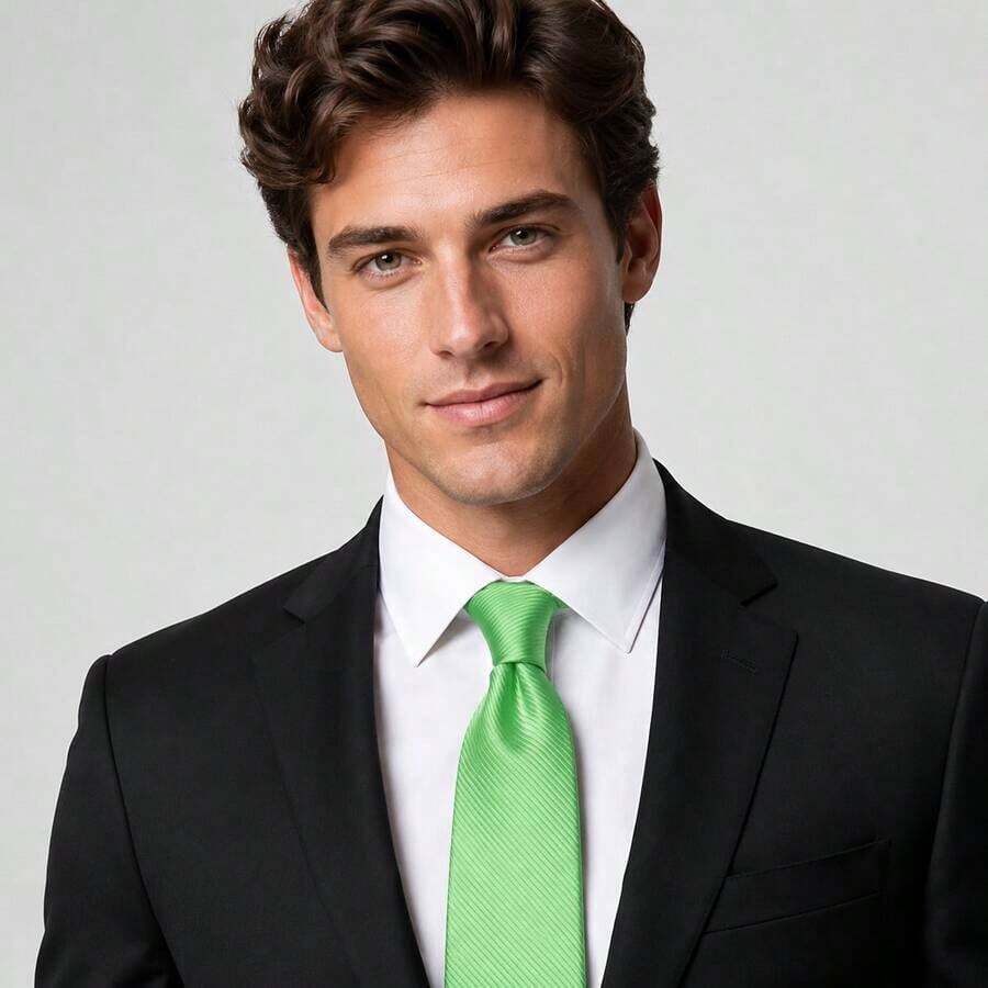 Men's Formal Ties, Versatile For Suits, Suitable For Weddings, Banquets, And Job Interviews. - 青碧色 - 查看 1