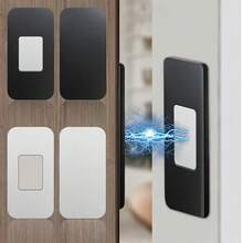 YITAPE 1 Set 2pcs Penahan Pintu Kabinet Magnetik Perekat Diri Magnet Tersembunyi untuk Lemari Pakaian, Furnitur, dan Laci Dapur - A - View 2