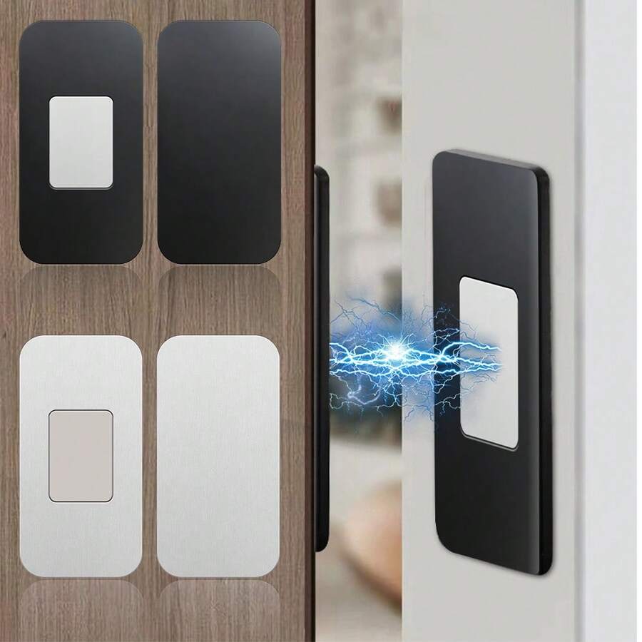YITAPE 1 Set 2pcs Penahan Pintu Kabinet Magnetik Perekat Diri Magnet Tersembunyi untuk Lemari Pakaian, Furnitur, dan Laci Dapur