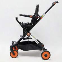 1pc Stroller Storage Bag Organizer Accessory, Large Capacity Hanging Storage Pouch For Baby Stroller, Doesn't Affect Folding, Essential For Baby Travel - Multicolor - View 4