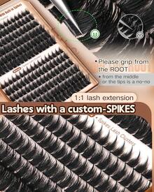 Manga Lash Clusters With Spikes Wispy Cluster Eyelash Extensions Natural Fairy Eyelash Clusters D Curl Individual Lashes Fluffy False Eyelashes (12-18mm) - H-fairy Manga Cluster - View 6