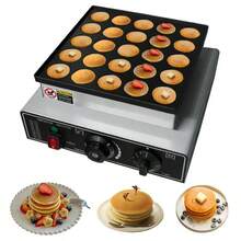 Maquina De Panqueques 25 Hoyos Antiadherente Con Control De Temperatura Calentamiento Rapido Para Hogar Y Negocios - Negro - Ver 2