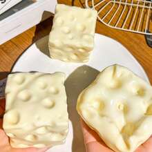 1個大號起司泰迪玩具 手作方形壓力球 填充石油凝膠或麵粉 無回彈 可塑性強 柔軟紓壓 適合青少年與成人 緩解焦慮 提升專注力 成人惡搞禮物 辦公室學習放鬆 趣味 - 多色 - 查看 5
