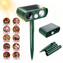 ENSSU Pengusir Hewan Bertenaga Surya, Pengusir Kucing dan Rusa Ultrasonik untuk Luar Ruangan dengan Sensor Gerak dan Lampu Berkedip, Tahan Air, Pengusir Kelinci, Tupai, dan Rakun untuk Halaman dan Taman. - MultiWarna - View 12