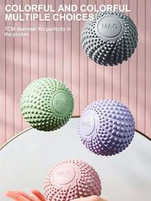 Multifunctional Spiky Surface Trigger Point Massage Ball, Durable Tension Relief Roller, Portable Magnetic Therapy Tool For Fitness Enthusiasts, Suitable For Pre-Workout Warm-Up, 7cm Hard TPE, Applicable For Neck, Back, Hands, Feet, Fitness Yoga Recovery, Home Workout - Multicolor - View 3