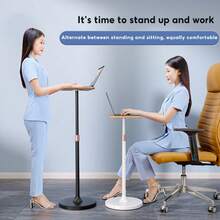 Laptop Stand Computer Stand Floor Standing Workstation Computer Riser Standing Desk Holder Standing Office Desk Support Stand Adjustable Vertical Computer Desk - View 6