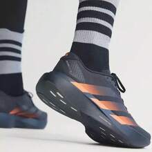 Adidas New Men's Adizero Cushioned Racing Casual Sports Running Shoes - Black/Orange - View 7