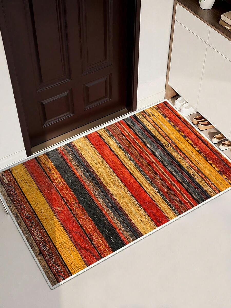 1pc Outdoor Anti-Slip Patterned Floor Mat, Indoor Carpet, Bathroom Mat, Kitchen Mat, Decorative Rug, Multi-Functional Hallway Mat, Soft And Comfortable, Easy To Clean, Suitable For Indoor And Outdoor Entryways, Bedrooms, Home Decor