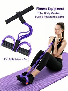 Elastic Yoga Resistance Band Suitable For Full-Body Workouts Core Muscle Training Arm And Leg Exercises Rowing Exercises And Use With Fitness EquipmentIdeal For Sports And Gym Men And Women Sports Equipments - Multicolor - View 7