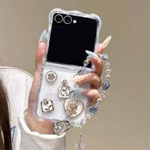 1 Stück faltbare Handyhülle für Mädchen und Kinder, bunte Schmetterlings-Spiegeloptik, schlank, leicht, stoßfest und rutschfest, Smartphone-Hülle zum Schutz von faltbaren Handy wie Galaxy Z Flip 7, Z Flip 6, Z Flip 5 und Z Flip 7FE - Verschiedenfarbig - Übersicht 3