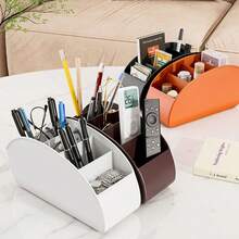 1pc Divided Makeup Organizer Box, Multi-Functional Storage Basket For Home, Bathroom, Office Desk, Lipstick & Makeup Brush Desktop Sorting Organizer - Multicolor - View 6