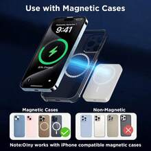 5000mAh Magnetic Wireless Power Bank - Compact And Portable Battery Pack With Strong Magnetic Attraction, Compatible With Apple IPhones 12-17 Series And Android Devices, Supports Fast Charging, A Mini Backup Charger, And A Must-Have For Charging Smartphones. - White - View 9