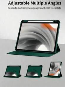 TIANYIMING 透明壓克力 360° 旋轉保護殼，多折疊支架保護殼，兼容 iPad/GalaxyTab/LenovoTab/LenovoXiaoxin PAD/LenovoIdea Pad/MatePad/HonorPad/XiaomiPad/RedmiPad 及其他系列平板電腦型號，亦兼容 iPad A16 2025、Air 11/13、M2/M3 2024/2025、Pro 11/13、M4 2024、Air 5/Air 4 10.9 吋 2022、第 9 代、第 8 代、第 7 代 10.2 吋、第 5 代、第 6 代 9.7 吋、第 10 代 10.9 吋 2021、Pro 11/12.9 吋、Mini6 - 墨綠色 - 查看 5