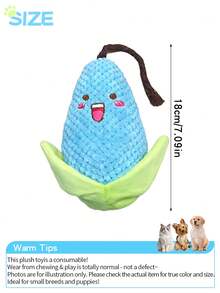 Corn-Shaped Plush Squeaky Doll With Built-In Sound Crinkle Paper, Press-To-Sound Interactive Doll For Cats And Dogs, Boredom Relief Teething Doll For Small To Medium Dogs And Puppies, Soft Plush Companion Doll For Cats - Multicolor - View 2