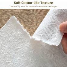 10 Sheets White Handmade Paper, Textured Surface, 7.87*11.61 Inches, Suitable For Collage, Notebooks, Greeting Cards, Invitations And DIY Crafts - 10 Photos - View 3