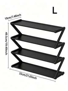 Estantería para zapatos en forma de Z de plástico, estante de almacenamiento de pie multifunción de alta capacidad, organizador de pie fácil de montar, esencial para el hogar y el dormitorio, ahorrador de espacio, aplicable para la sala de estar y el dormitorio - Multicolor - Ver 20