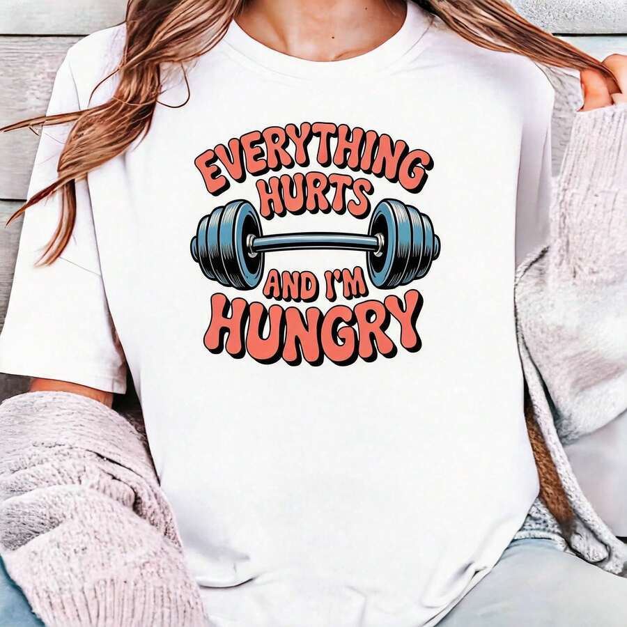 Pure Cotton Gym Mode On T-Shirt, Funny Fitness T-Shirt, Motivational Workout T-Shirt, Fitness T-Shirt, Workout Clothes, Gym T-Shirt, Gift For The Gym - 白色007 - 查看 1
