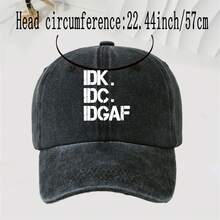 1pc IDK Fashion Embroidered Baseball Cap, Sun Protection & Breathable, Versatile Style, Unisex, Suitable For Travel, Outdoor Sports, Holiday Gift - IDK - View 2