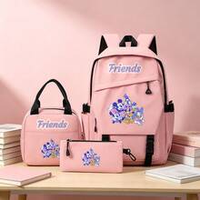 Cute Pink Disney Mickey Mouse & Friends 3 PiecesBackpack Set With Lunch Bag & Pencil Case, Durable Lightweight School Bag - Color 1 - View 2