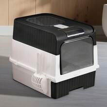 Enclosed Litter Box With Front Entry Top Exit Design, Anti Tracking & Odor Control Covered Litter Pan, Pull-Out Design, Easy Clean Litter Box For Indoor Cats,Cat Stuff,Cat Accesorries,Cat Supplies,Pet Supplies,Kitten Stuff,Halloween - L - View 12
