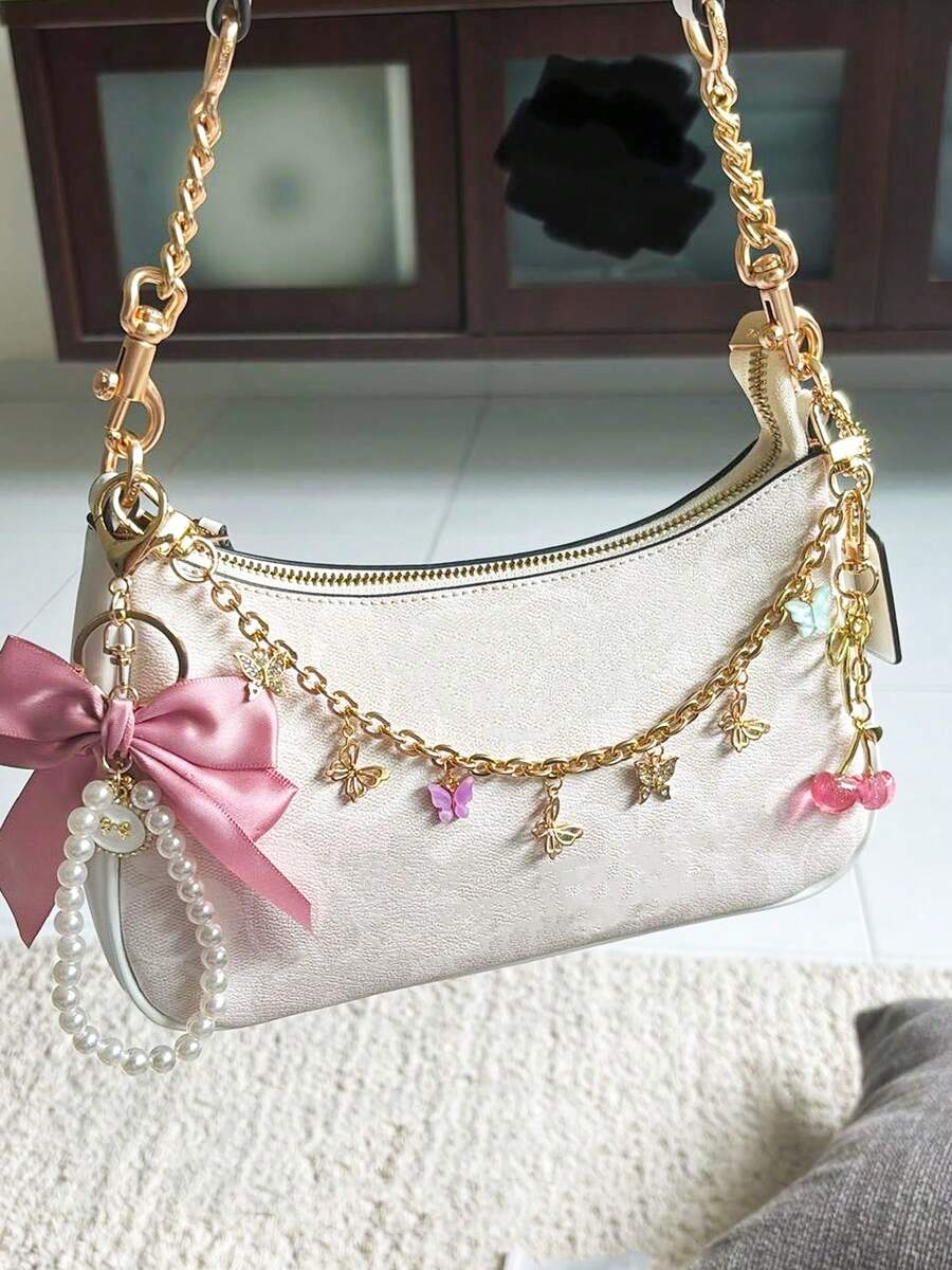 Y2K Vintage Style Bag Accessories Butterfly Bag Chain Pendant Extension Chain Women's Bag Charm Wallet Decorative Chain Bag Chain - Multicolor - View 1