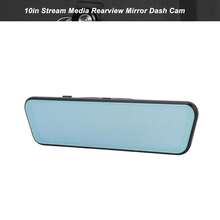 10" Rearview Mirror Dash Cam With Multimedia Streaming, Full HD Night Vision, Front And Rear Dual Lens Backup Camera, 1080P For Cars, SUVs And Trucks. - A - View 3