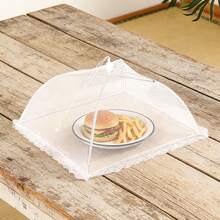 Tienda de malla plegable blanca grande para cubrir alimentos, red de protección de alimentos a prueba de insectos desplegable, lavable y con almacenamiento que ahorra espacio, cubierta multifuncional adecuada para comedor del hogar, picnic, barbacoa y suministros para fiestas - Multicolor - Ver 9